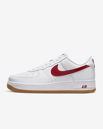 womens air force 1 white and red