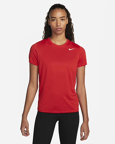 nike red white and blue shirt womens