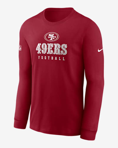 San Francisco 49ers Nike Reflective Long Sleeve T Shirt - Mens