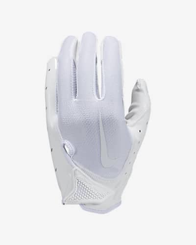 all white football gloves