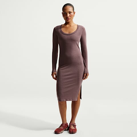 Nike Sportswear Chill Knit Women's Tight Long-Sleeve Midi Mini-Rib Dress