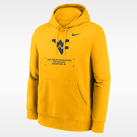 Nike West Virginia Club Basketball 2-Hit Men's Nike College Pullover Hoodie