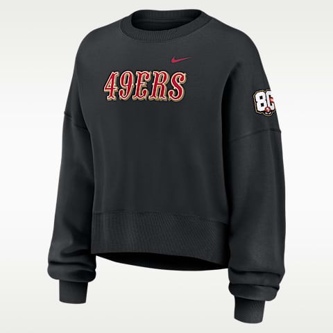 Nike San Francisco 49ers 80th Anniversary Phoenix Women's Nike NFL Pullover Crew