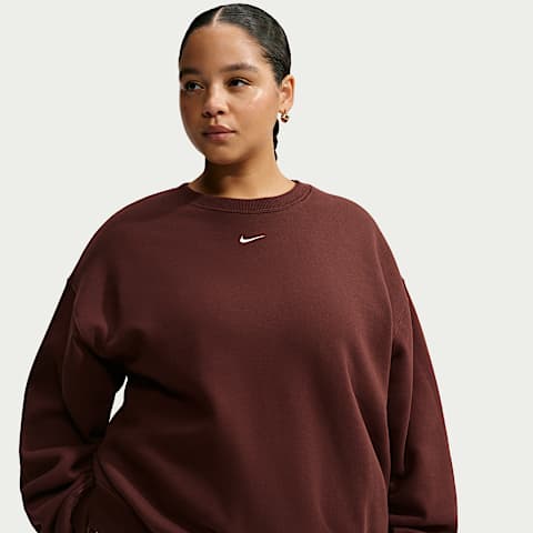 Nike Studio Fleece Medium Weight Women's Oversized Crew-Neck Sweatshirt (Plus Size)