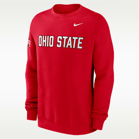 Nike Ohio State Sideline Club Men's Nike College Pullover Crew