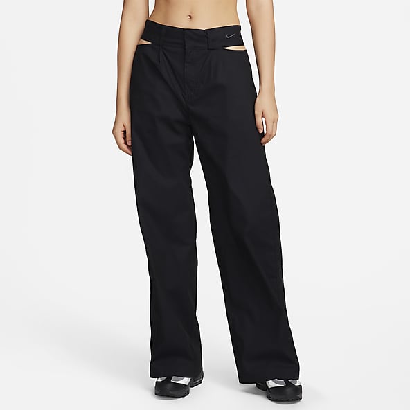 Stylish Nike Women's Dark Grey Pants with Zip Ankle