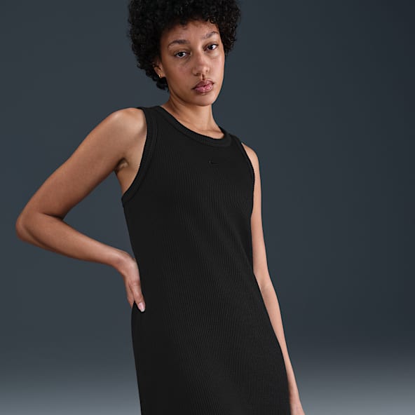 Nike Sportswear Chill Knit Vestido de tirantes con diseño tipo waffle para mujer