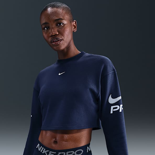 Nike Pro Women's Dri-FIT Loose Crew-Neck French Terry Sweatshirt