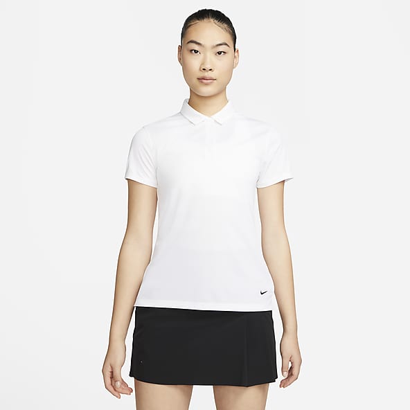 White nike golf shirt top