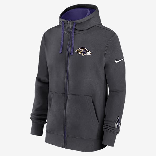 Baltimore Ravens Playbook Page Club Men's Nike NFL Full-Zip Hoodie