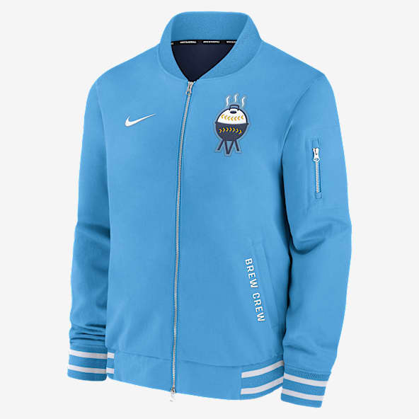 Milwaukee Brewers Authentic Collection City Connect Men's Nike MLB Full-Zip Bomber Jacket