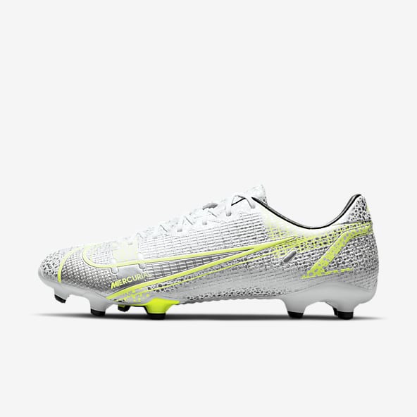 white nike soccer cleats with rainbow stripe