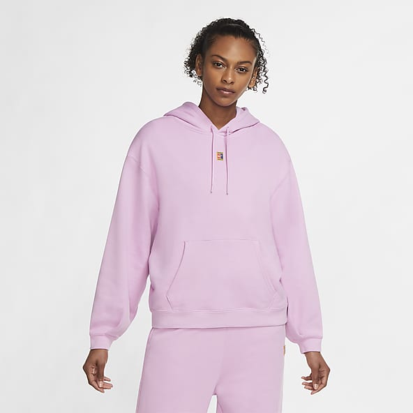 nike air womens half zip hoodie pink