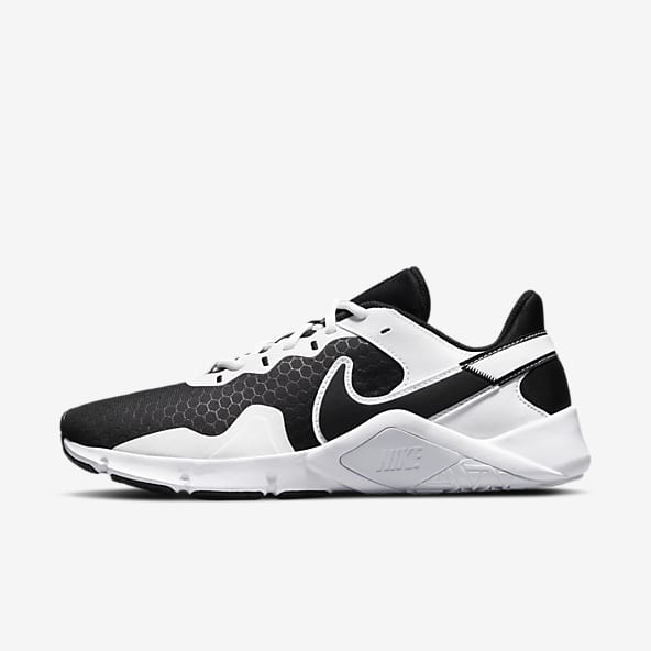 mens nike black and white shoes