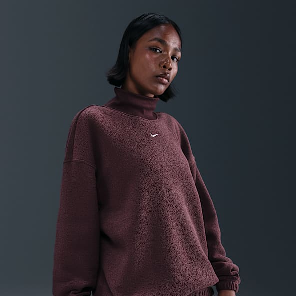Nike Sportswear Phoenix Plush Women's Cozy Fleece Oversized Mock-Neck Top