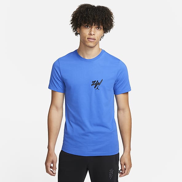 black and blue jordan shirt