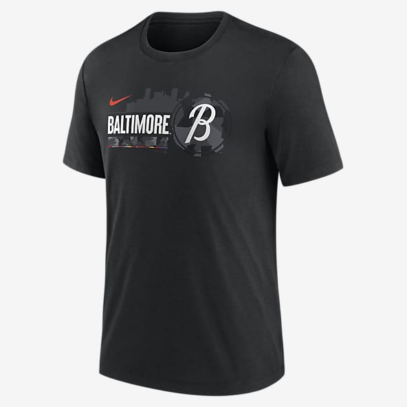 Baltimore Orioles Shirt Men Medium Adult Gray MLB Baseball Nike Swoosh Dri  Fit