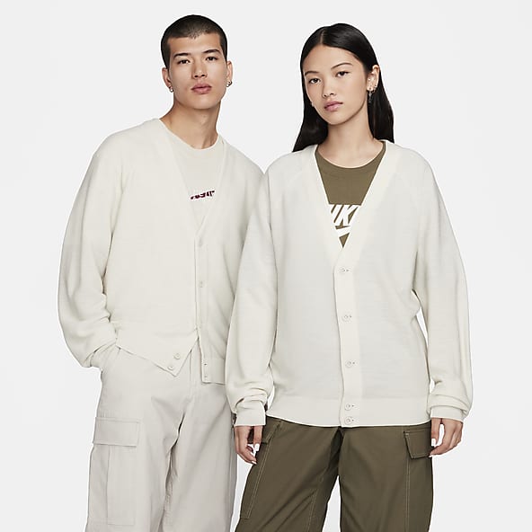 Nike women's crew deals neck long sleeve cardigan