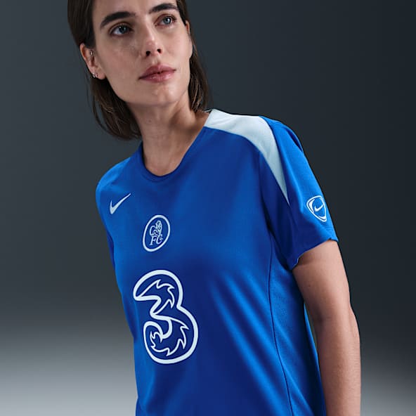 Chelsea FC Strike, třetí Dámské pleteninové fotbalové tričko Nike Dri-FIT Nike Total 90