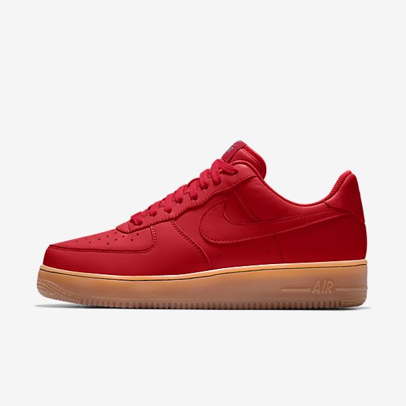 red and grey nike air force 1