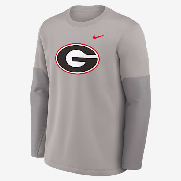 Georgia Sideline Coach Men's Nike Therma-FIT College Long-Sleeve T-Shirt
