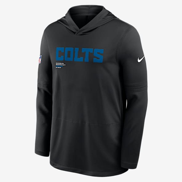 Indianapolis Colts Pure Fury Sideline Men's Nike Dri-FIT NFL Long-Sleeve Hooded Top