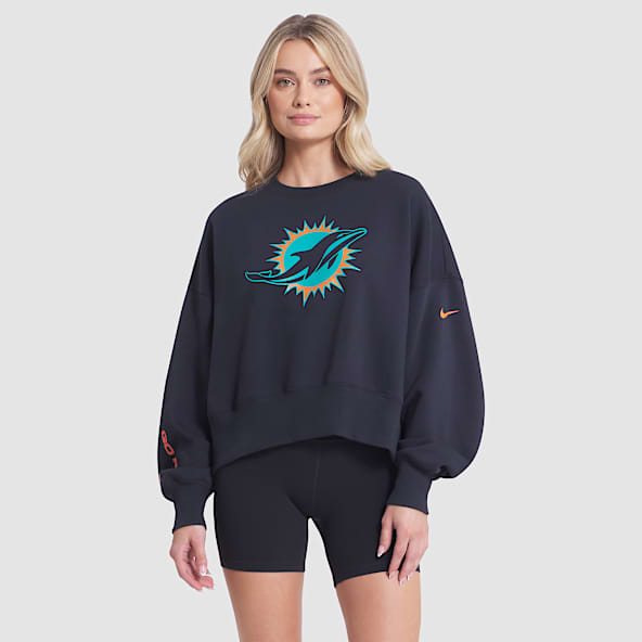 Miami Dolphins Rivalries Collection Oversized Women's Nike NFL Pullover Crew