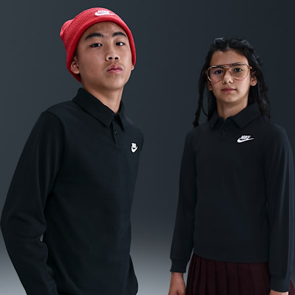 Nike Sportswear Club Big Kids' Knit Long-Sleeve Polo