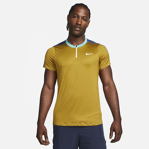 Men's L Slim Nike Court Dri-FIT Slam Tennis Top Crew Neck Shirt