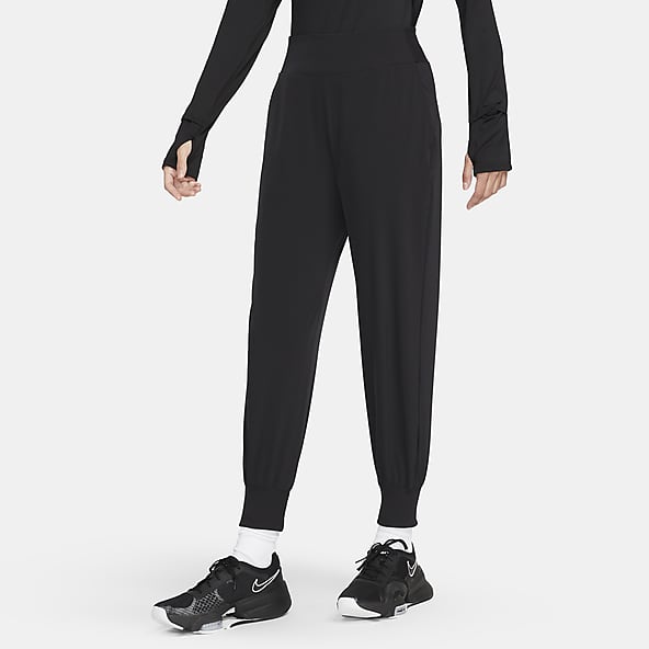 NIKE Dri-FIT Solid Women Black Track Pants - Buy NIKE Dri-FIT Solid Women  Black Track Pants Online at Best Prices in India