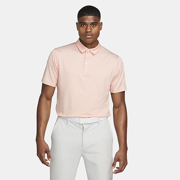 NIKE Mens The Athletic Dept. Polo Shirt Medium Pink Cotton