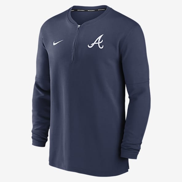Atlanta Braves Authentic Collection Game Time Men's Nike Dri-FIT MLB 1/2-Zip Long-Sleeve Top