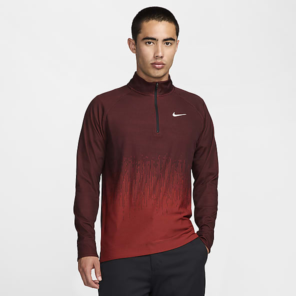 Nike Red Dri FIT Long Sleeve Shirts. Nike