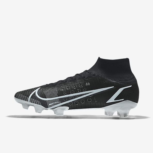 white and black nike football boots