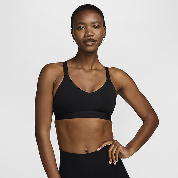 Brassière de sport femme Nike Pro Dri-fit Swoosh noir - Respirant