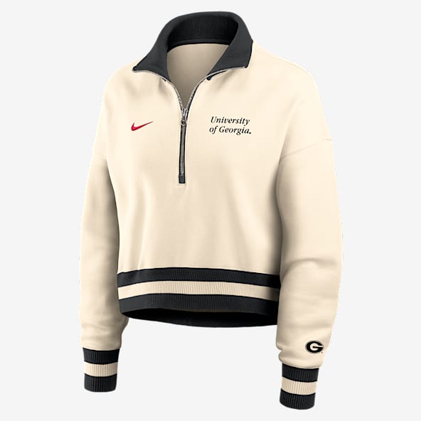 Georgia Legacy Women's Nike College Cropped 1/4-Zip Crew