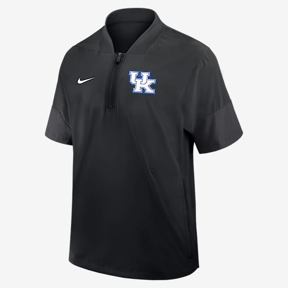 Kentucky Sideline Coach Men's Nike College 1/2-Zip Short-Sleeve Hooded Jacket