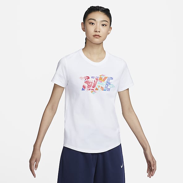 Women's White Tops & T-Shirts. Nike CH