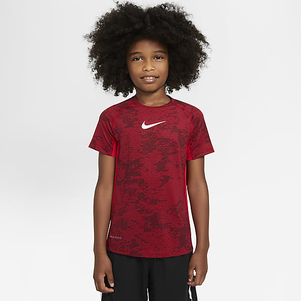 kids red nike shirt