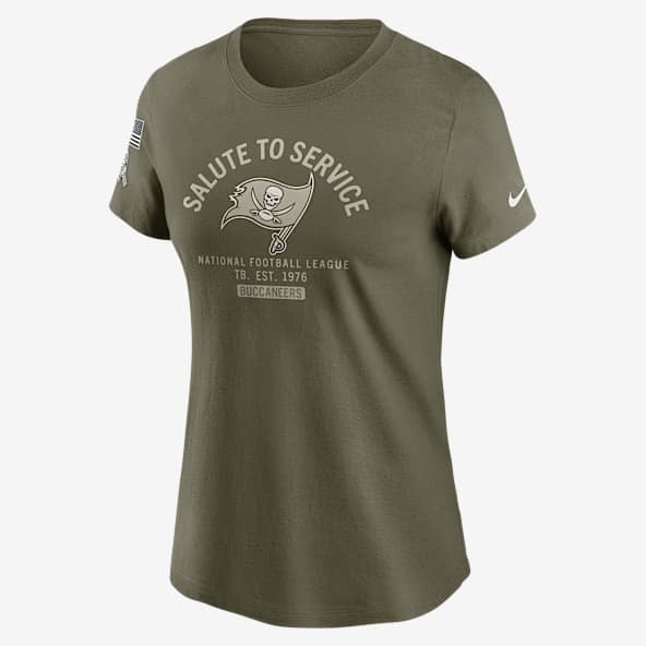 Tampa Bay Buccaneers Salute to Service Sideline Playera Nike de la NFL para mujer