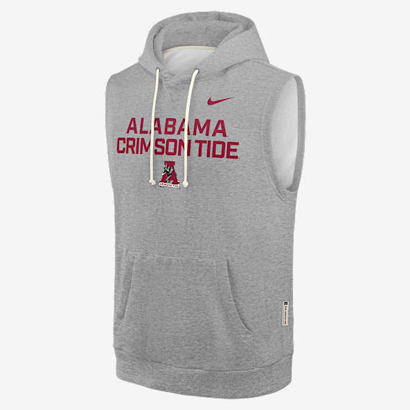 Alabama Sideline Men's Nike Dri-FIT College Sleeveless Pullover Hoodie