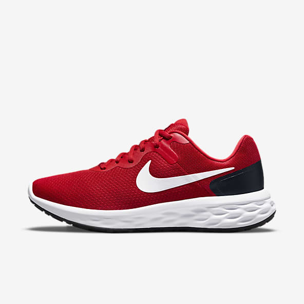 white and red nike