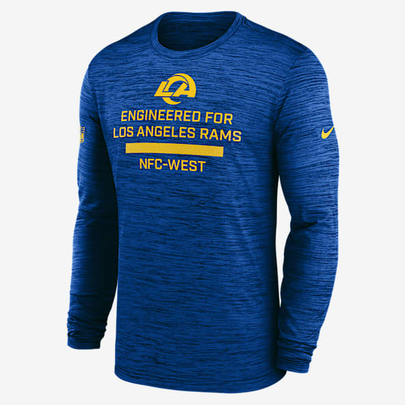 Los Angeles Rams Sideline Team Issue Velocity Men's Nike Dri-FIT NFL Long-Sleeve T-Shirt