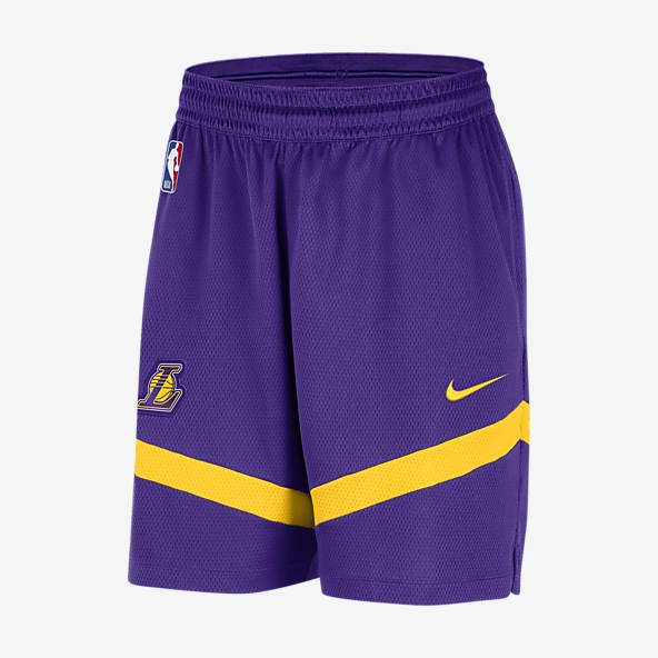 Los Angeles Lakers Icon Practice Pantalón corto Nike Dri-FIT de la NBA de 20 cm - Hombre