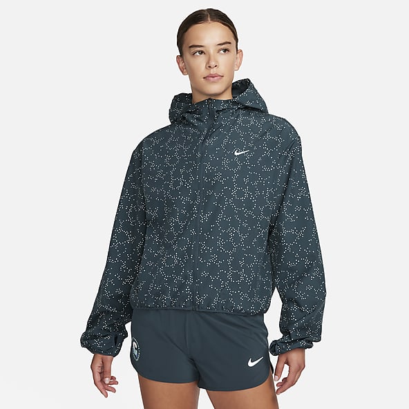 Nike Run Division Windbreaker Zip Jacket and Shorts Training Running Set -  Mint