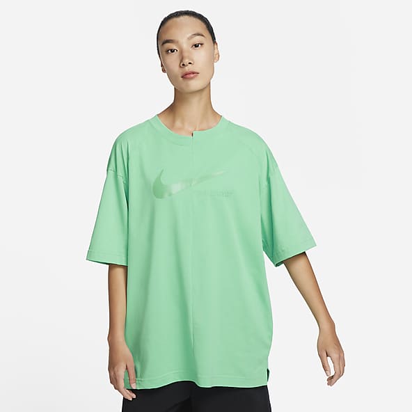 Oversized Green Dance Short Sleeve Shirts. Nike JP