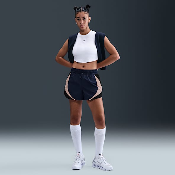 Nike Sportswear Shorts de entrenamiento de tiro medio holgados de 8 cm para mujer