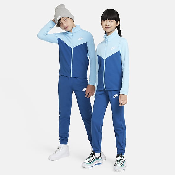 Mens/Boys Nike Tracksuit Set Light Blue & White Retro Shell Suit Style Size  S