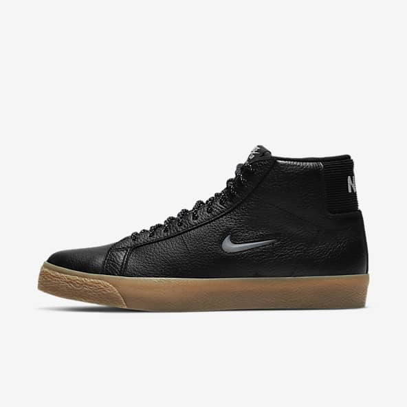 nike shoes black leather