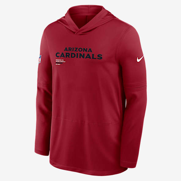 Arizona Cardinals Pure Fury Sideline Playera de manga larga Nike Dri-FIT de la NFL con gorro para hombre